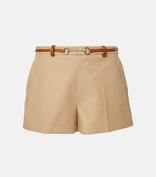 Gucci Horsebit cotton drill shorts