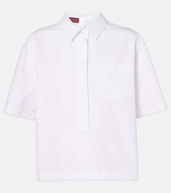 Gucci Embossed cotton poplin shirt