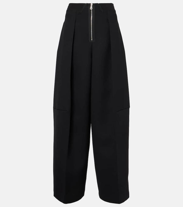 Jean Paul Gaultier High-rise crêpe wide-leg pants