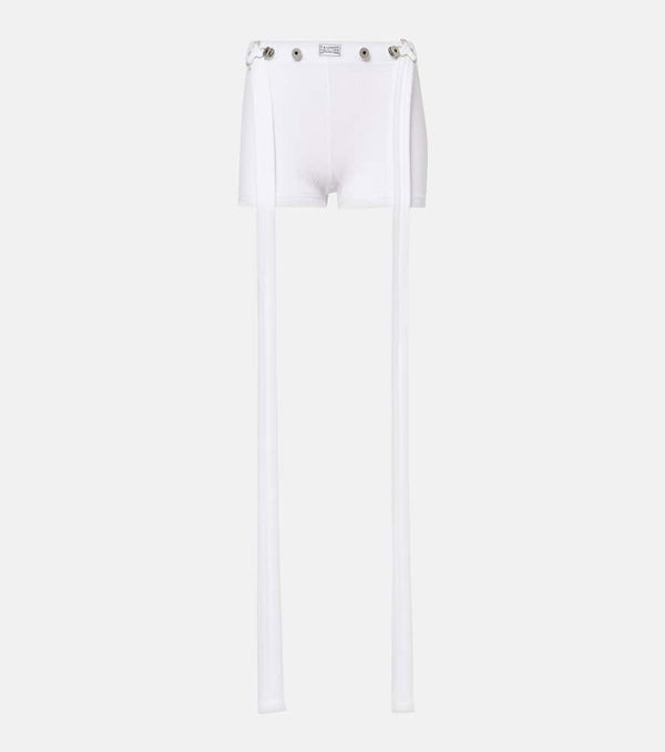 Jean Paul Gaultier High-rise cotton shorts