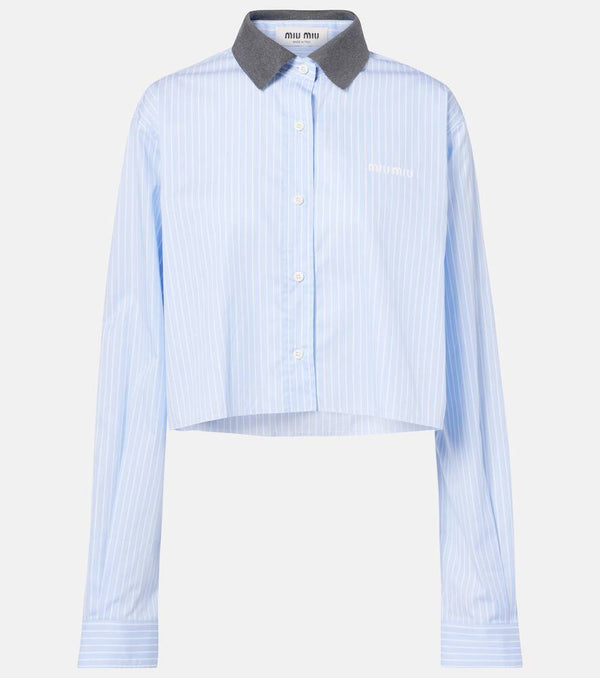 Miu Miu Cropped cotton shirt