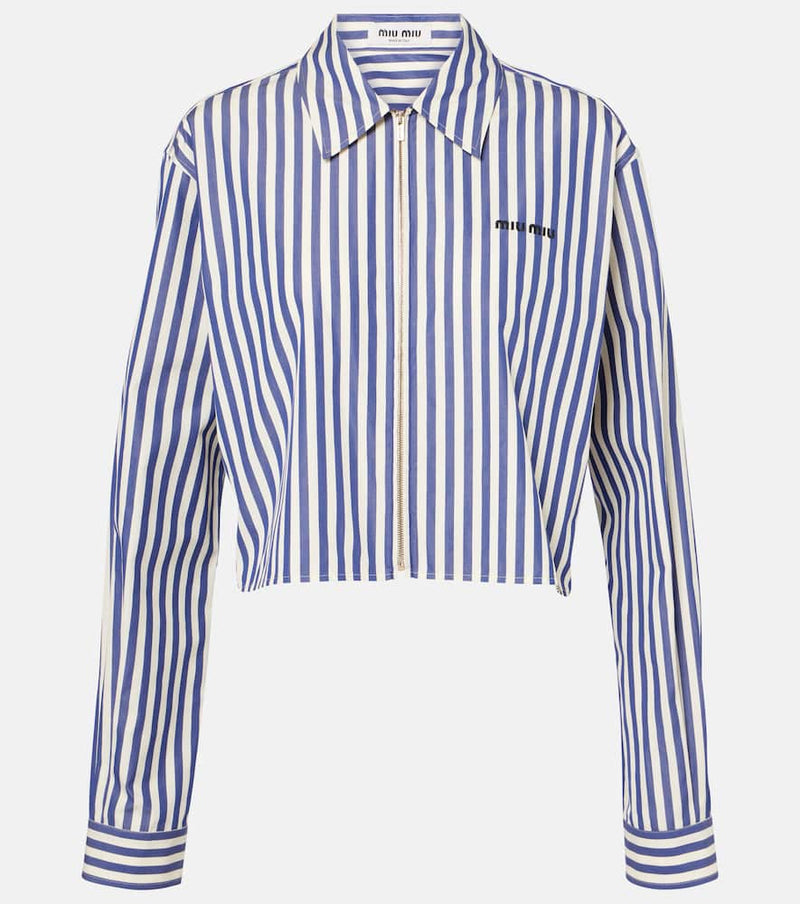 Miu Miu Striped cotton shirt