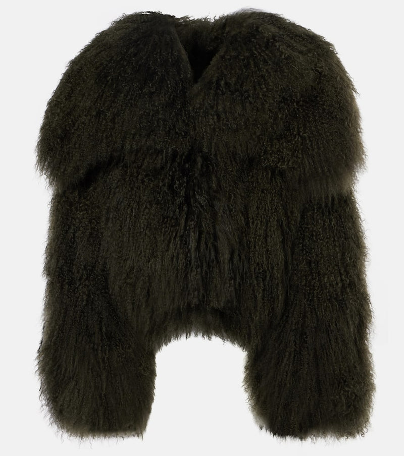 The Attico Faux fur bomber jacket