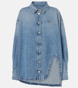 The Attico Diana asymmetric denim shirt