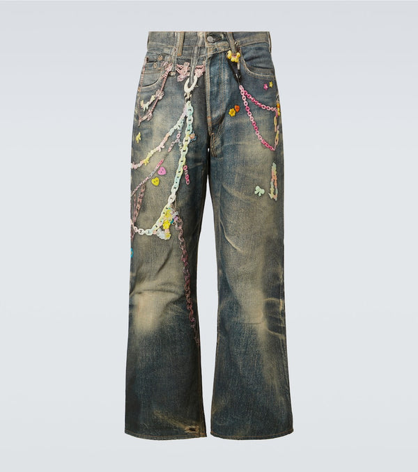 Acne Studios 1981M trompe l'ail wide-leg jeans