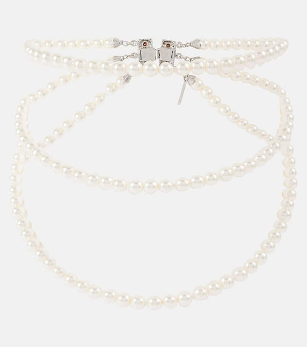 Alessandra Rich Layered pearl necklace