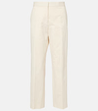 Jil Sander Cropped cotton straight pants