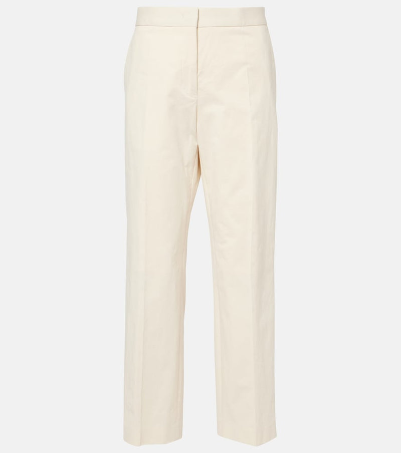 Jil Sander Cropped cotton straight pants