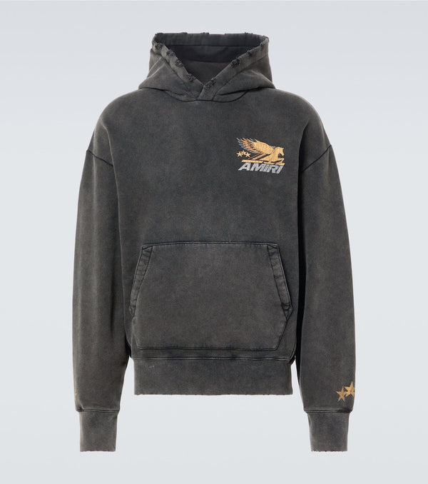 Amiri Logo cotton jersey hoodie