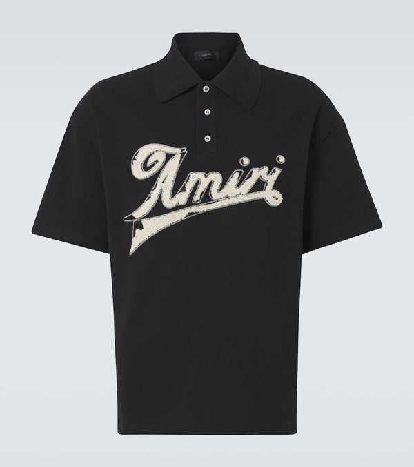 Amiri Logo cotton piqué polo shirt