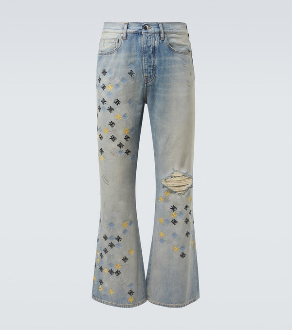 Amiri Ma Quad embroidered flared jeans