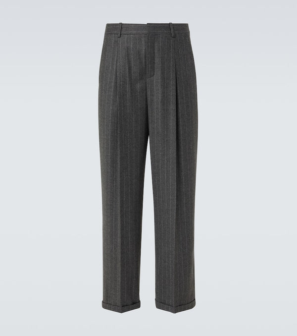 Saint Laurent Pinstripe wool and cashmere suit pants