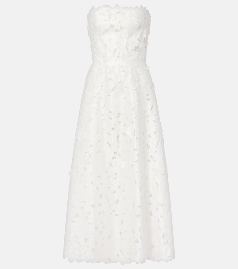 Costarellos Norina satin lace cocktail dress