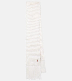 Moncler Grenoble Fringed wool-blend scarf