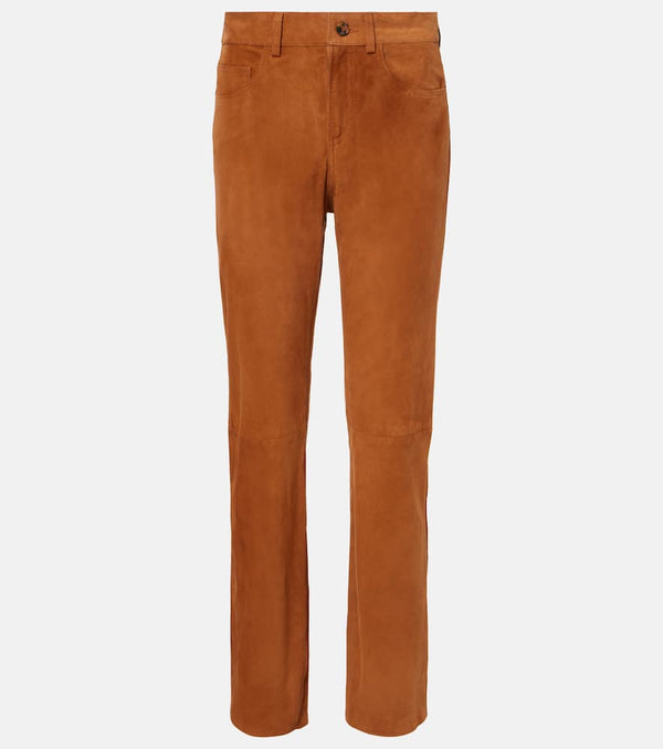 Blazé Milano Viva Paso high-rise suede straight pants