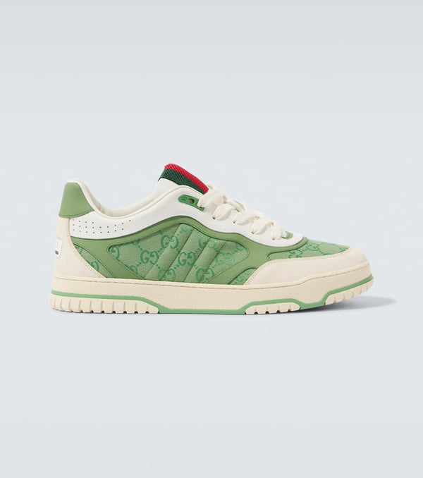 Gucci Gucci Re-Web leather-trimmed sneakers