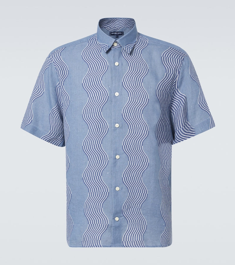 Frescobol Carioca Castro printed linen shirt