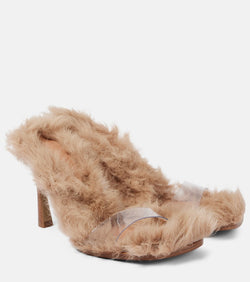 The Attico Mia PVC and shearling mules