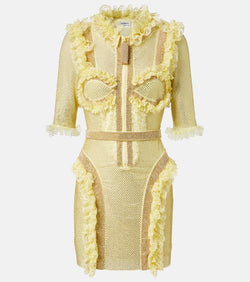 Self-Portrait x Christopher Kane embellished mesh minidress