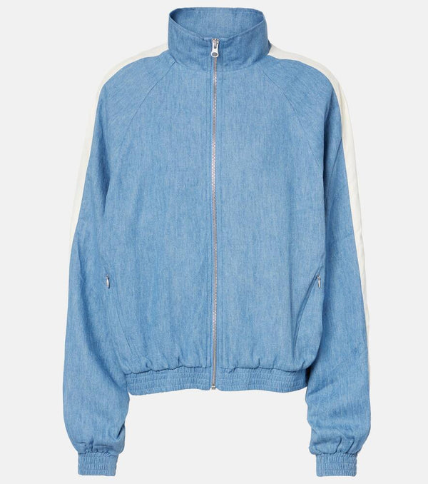 The Upside Oracle Elias hemp and cotton chambray track jacket