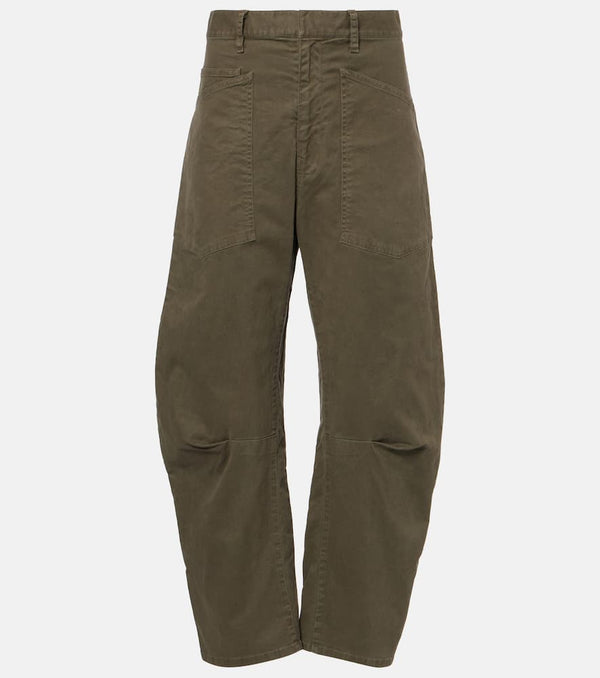 Nili Lotan Shon cotton twill barrel-leg pants