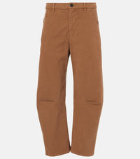 Nili Lotan Emerson mid-rise cotton barrel-leg pants