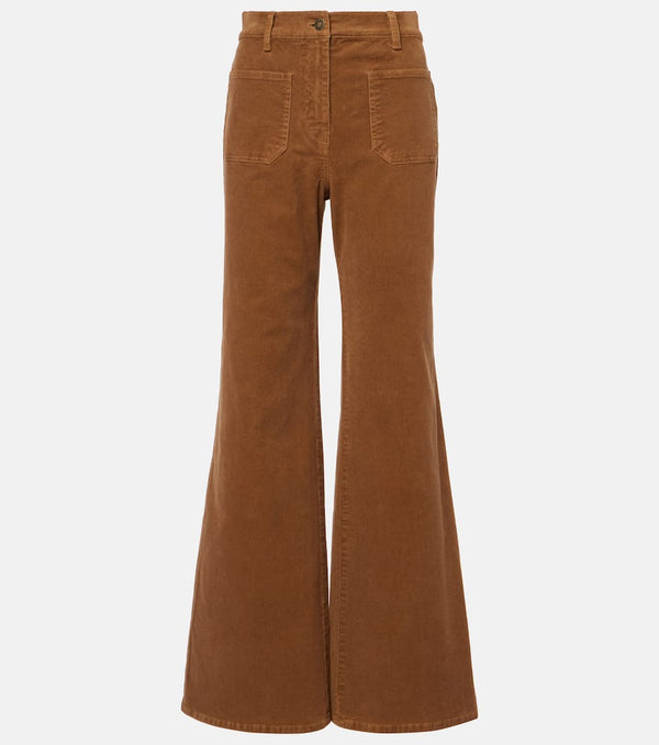 Nili Lotan Florence high-rise corduroy flared pants