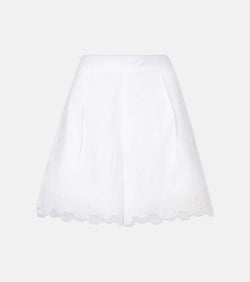 Juliet Dunn Embroidered cotton shorts