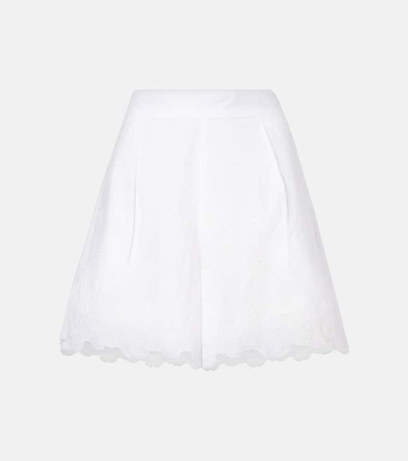 Juliet Dunn Embroidered cotton shorts