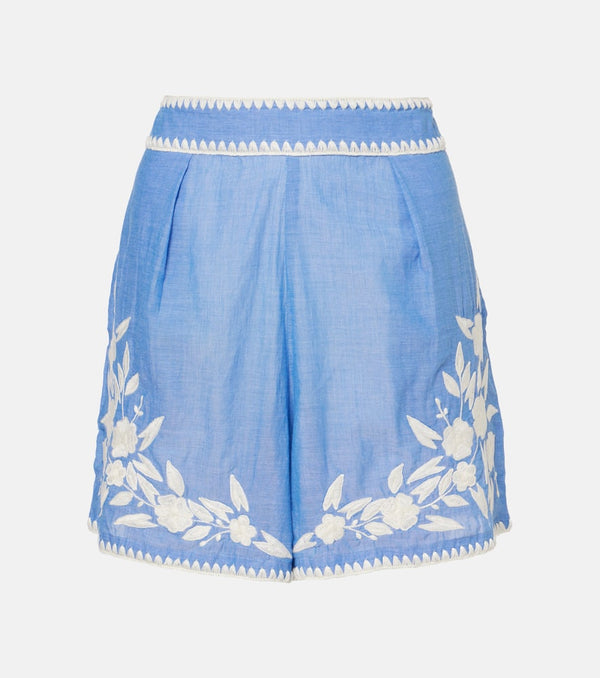 Juliet Dunn Cotton chambray shorts