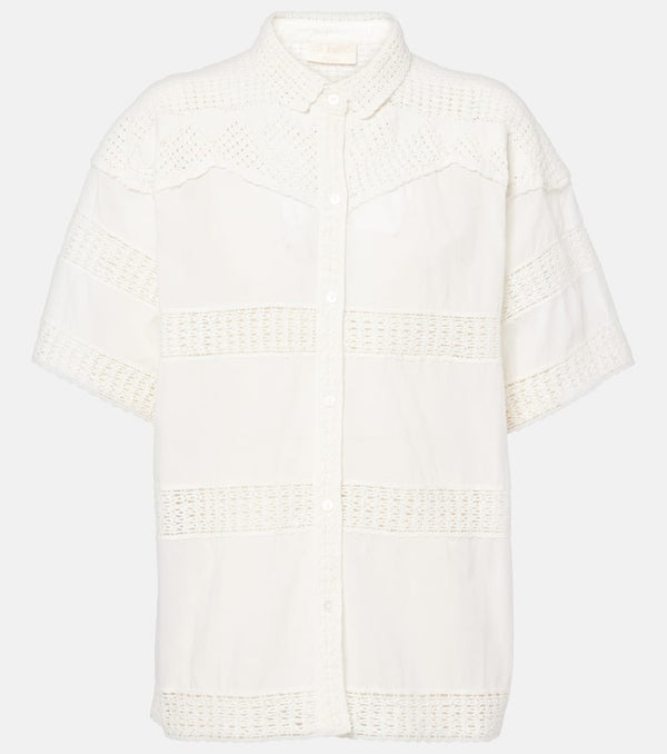 Ulla Johnson Amal paneled cotton crochet shirt