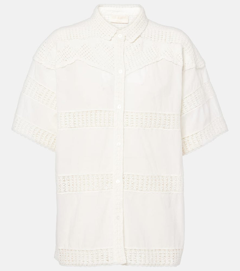 Ulla Johnson Amal paneled cotton crochet shirt