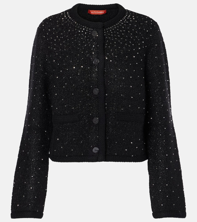 Altuzarra Tina crystal-embellished bouclé jacket