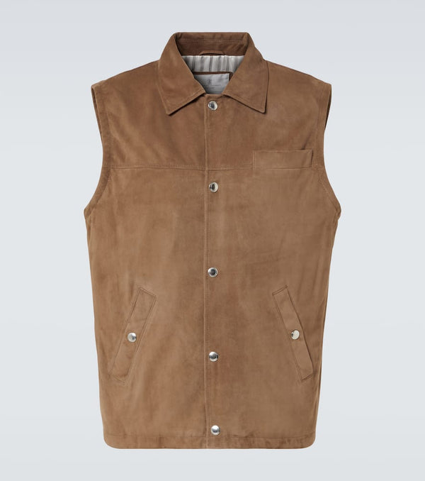 Brunello Cucinelli Suede vest