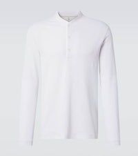 Brunello Cucinelli Cotton and silk Henley shirt