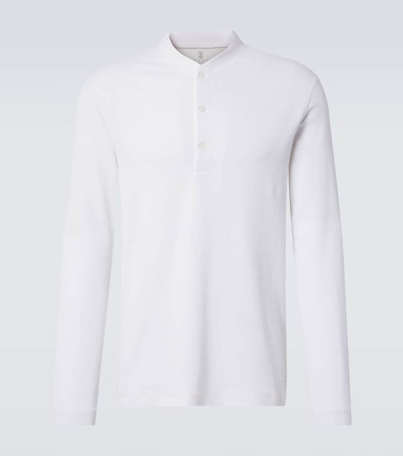 Brunello Cucinelli Cotton and silk Henley shirt