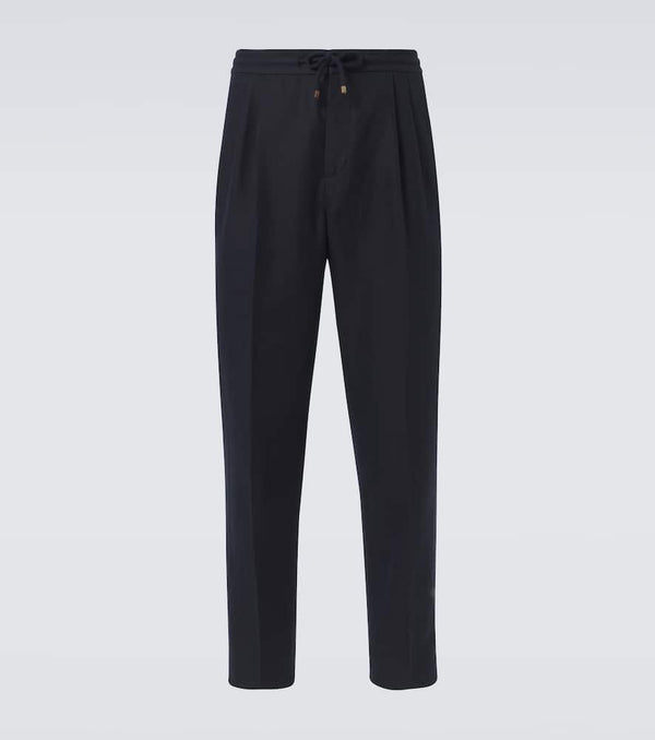 Brunello Cucinelli Linen and cotton tapered pants