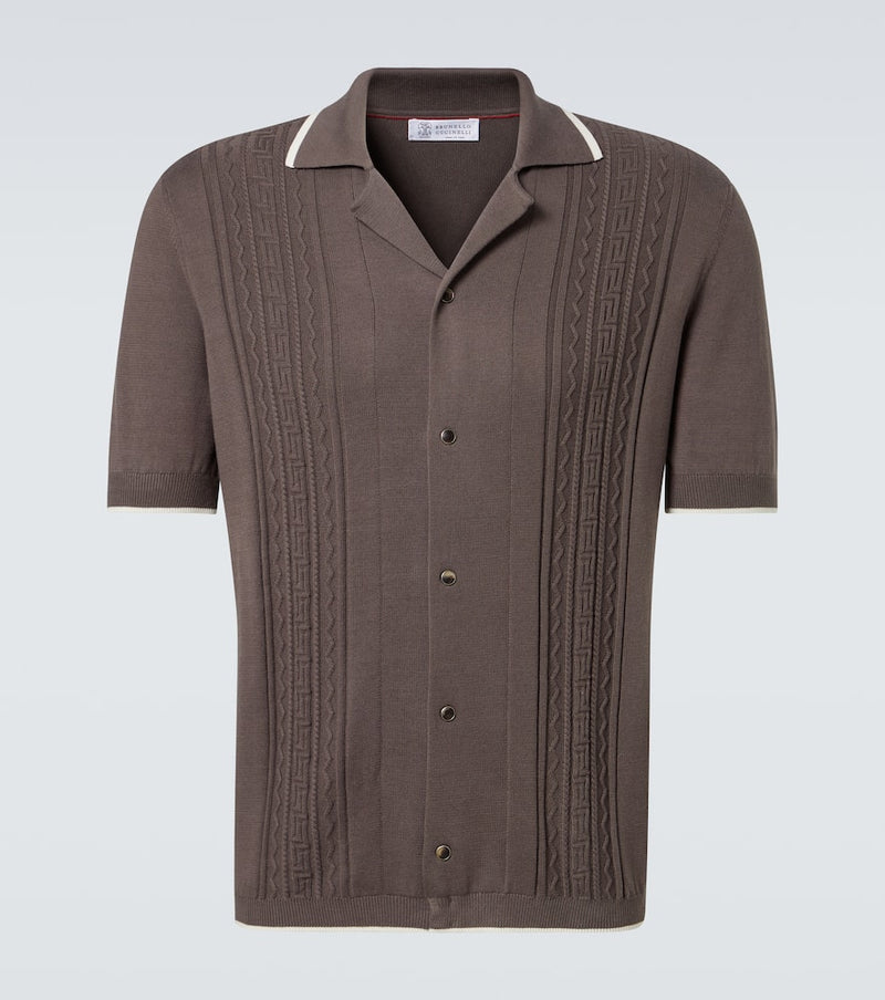 Brunello Cucinelli Knitted cotton shirt
