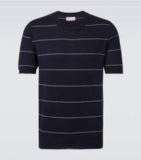 Brunello Cucinelli Striped cotton jersey T-shirt