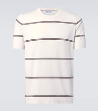 Brunello Cucinelli Striped cotton T-shirt