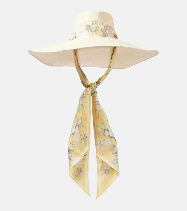 Zimmermann Long Brim straw sun hat