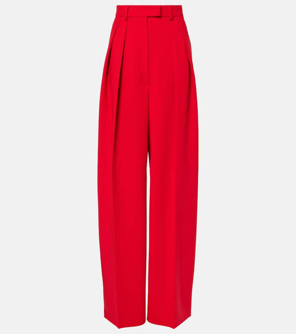 Sportmax Abadan wool-blend canvas wide-leg pants