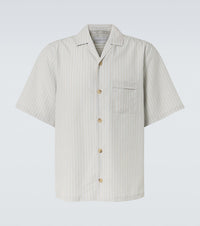 King & Tuckfield Striped bowling shirt