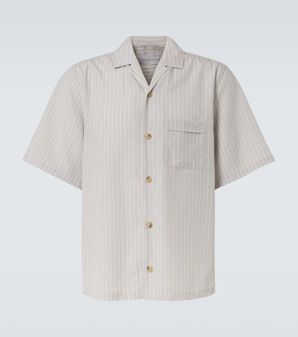 King & Tuckfield Striped bowling shirt