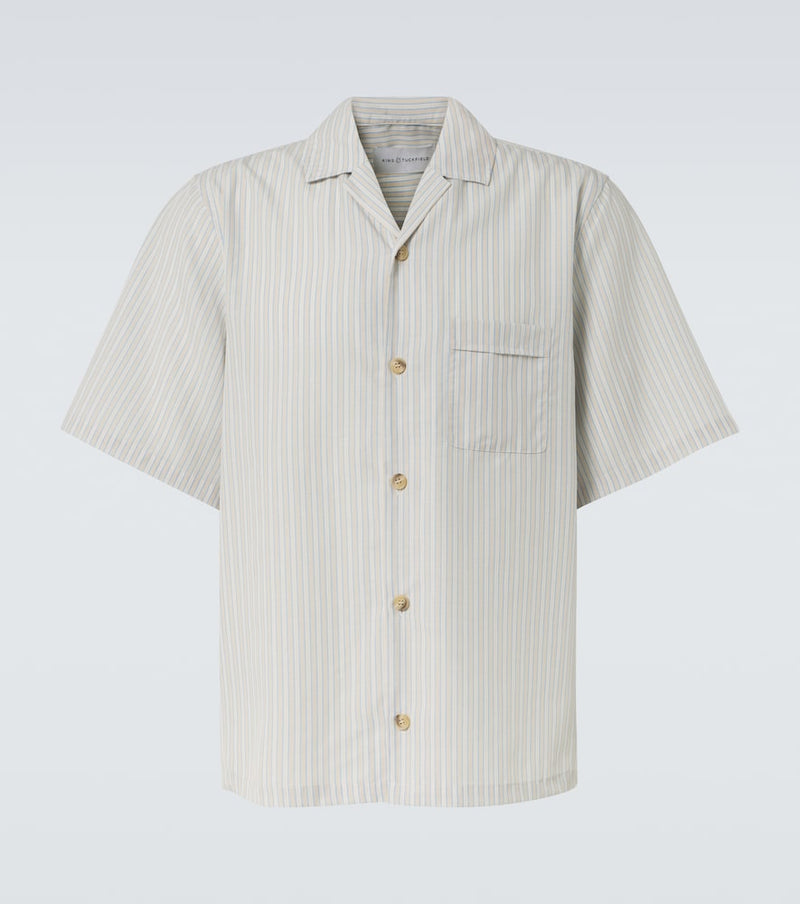King & Tuckfield Striped bowling shirt