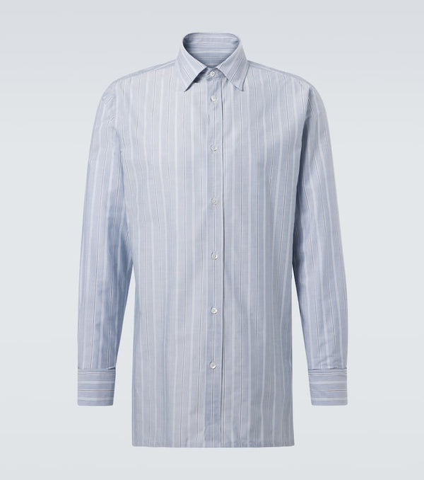 Maison Margiela Striped cotton poplin shirt