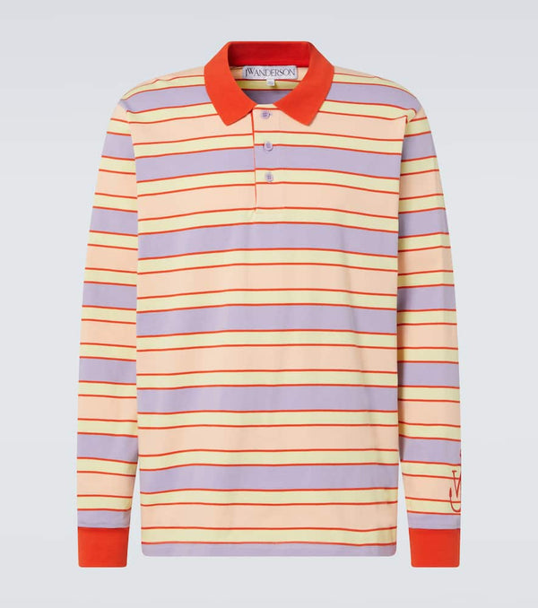 JW Anderson Striped cotton polo shirt