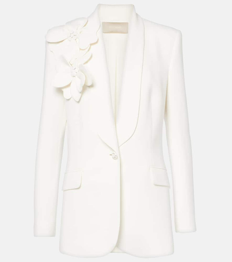 Elie Saab Floral-appliqué blazer