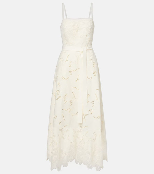 Elie Saab Embroidered broderie anglaise maxi dress