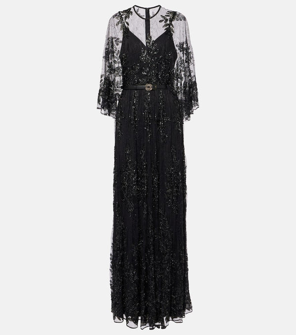 Elie Saab Sequined lace gown